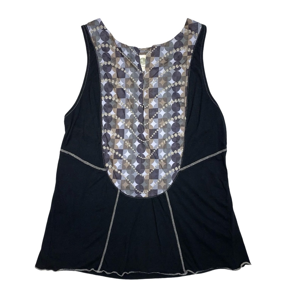 Anthropologie Tiny Embroidered Bib Sleeveless Tank Top Small Geometric Boho